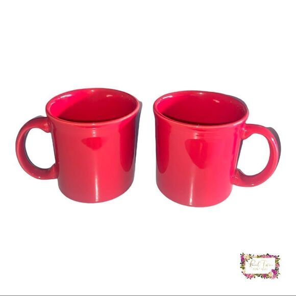 Fiesta Fiestaware Coffee Mug Scarlet Red HLC USA D Handle - Picture 9 of 13